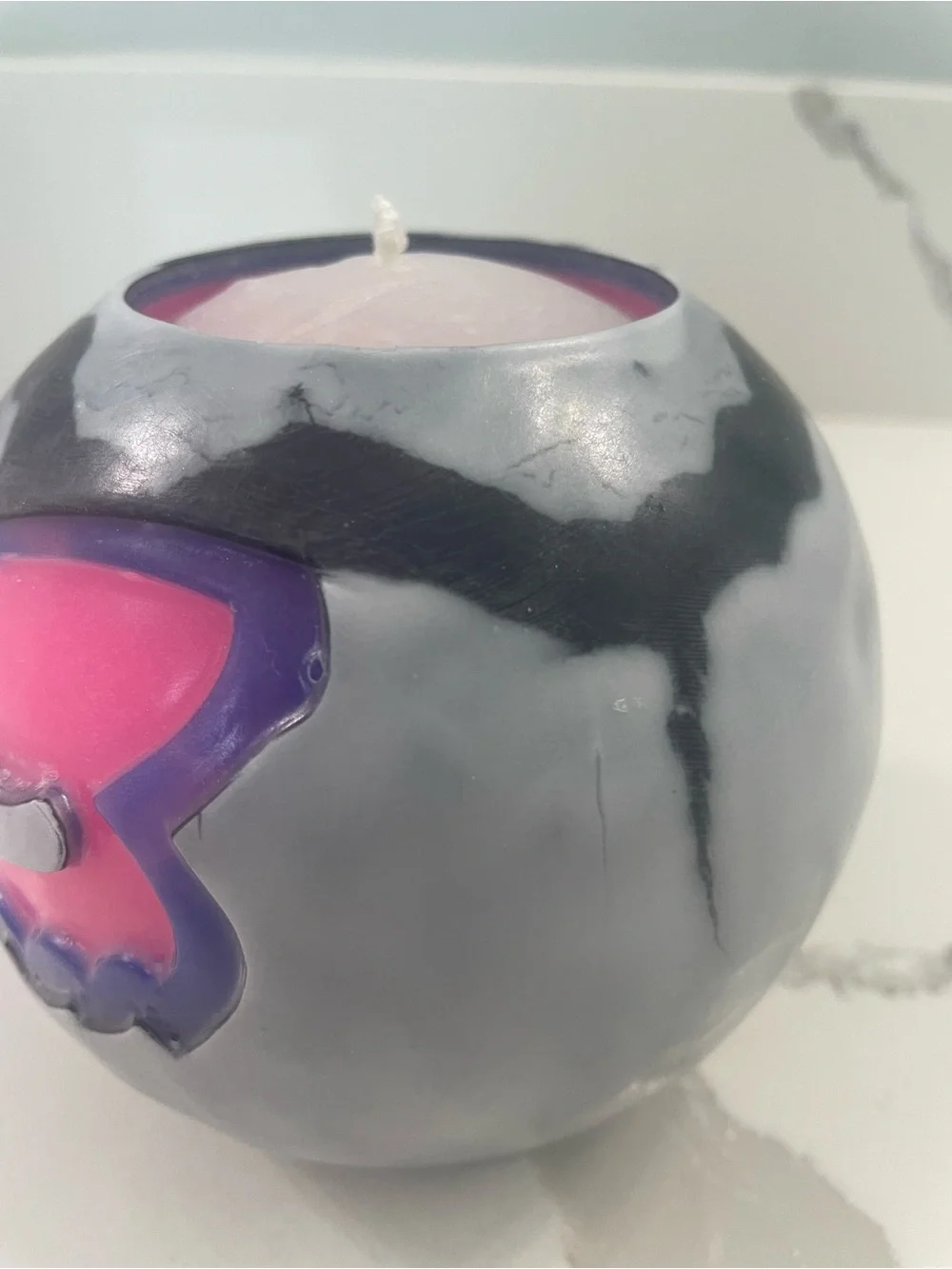 Pink & Purple Fox Accent Candle - Decorative Home Accent
